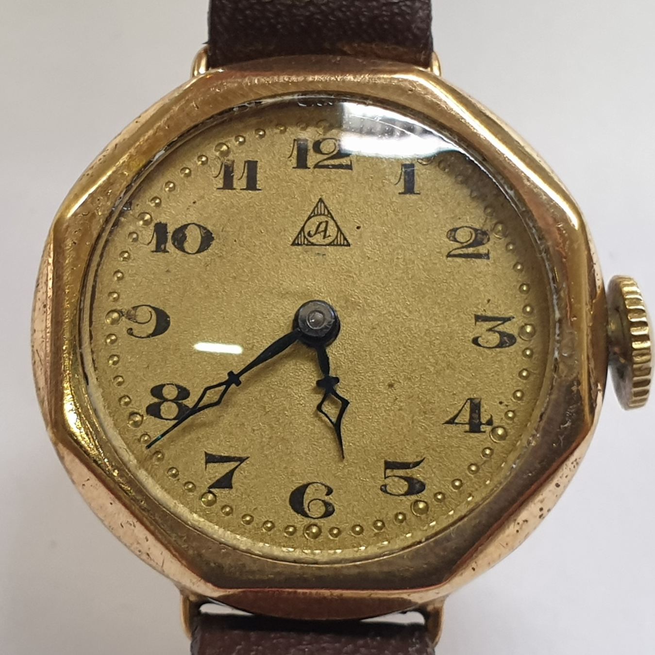um 1930 Antike Damenuhr Double mechanisch Walzgold Double Uhr Armbanduhr