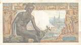 Frankreich 1000 Francs 1942 Geldschein Banknote Mille Francs Déesse Déméter Type TTB kl. Riss