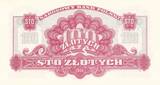 Polen 100 Zloty Zlotych 1944 (1979) Durch die Mitte waagerecht Aufdruck: XXXV - LECIE PRL 1944-1979 SPL