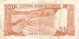 Zypern 50 Cents 1984 Banknote TTB mit Fleck