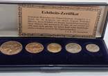 Großbritannien 1/2, 1 Penny , 3 , 6 Pence, 1 Shilling 1946, 1949 1956, 1959, 19 Royal Majesty Collection 5x Münzen Lot TTB box+zertfikat