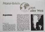 Argentinien 1 Peso 1984 Münze und Briefmarke Numisbrief FDC-