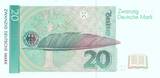 Deutschland BRD 20 Deutsche Mark DM 1991 Standardnote, AA/U SPL