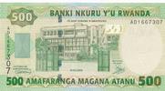Ruanda 500 Francs 2008 Geldschein Banknote Rwanda bankfrisch unz 10,00 EUR prix TTC + 6,00 EUR frais d'envoi