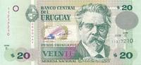 Uruguay 20 Pesos Uruguayos 2008 Geldschein Banknote Juan Zorrilla de San... 8,00 EUR prix TTC + 6,00 EUR frais d'envoi