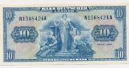 Bank deutscher Länder 10 Mark Banknote Serie: N1568424A -