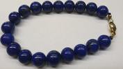 Lapislazuli Armband 8K 333er Gold Verschluß Damenarmband Armschmuck Lapis Lazuli -