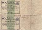 Leipzig 10 Pfennig 31.12.1919 Zwei Notgeldscheine aus Leipzig V 2,00 EUR prix TTC + 6,00 EUR frais d'envoi