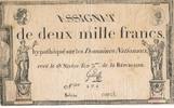 Frankreich ASSIGNAT ÜBER 2 000 FRANCS - 07/01/1795 -