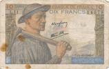 Frankreich 10 Francs Geldschein Banknote Dix Francs -