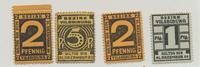 Vilsbiburg Notgeldscheine der Stadt 1 Pf., 2 x 2 Pfennig, 5 Pfennig -