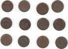 Lettland 1 Santims Lot 6 Stück Münzen 1928 1935 1937 1938 1938 -