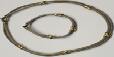 925er Silber Kette Armband Set Silberkette Silberarmband bicolor Schlauchkette -