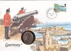 Guernsey 5 Pence Numisbrief Münzbrief Stempel 1987 -