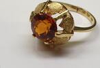 Ring 585er Gold 14K Citrin Goldring Citrinring Damenring -