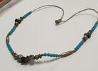 925er Silber Kette Türkiscollier Collier Silbercollier L: ca. 50 cm -