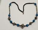 925er Silber Kette Onyx Türkiscollier Collier Silbercollier L: ca. 50 cm -