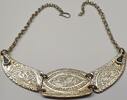 Orientalisch Silbercollier 925er Silber Kette Collier Lapislazuli Panzerkette L: 44 cm -