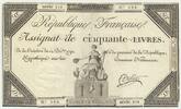Frankreich 50 Livres Assignat Serie 254 -