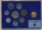 Österreich KMS 8 Münzen und Plakette des.öster. Hauptmünzamt Wien, original -