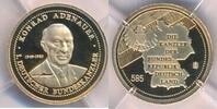 Deutschland Medaille Goldmedaille Kanzler der BRD Konrad Adenauer 1. Bundeskanzler 1949-1963 14 Karat 585 er Gold -