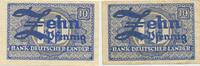 BDL 10 Pfennig o. D. (1948)Banknote, Randornamente links ausgefüllt u.un... 18,00 EUR prix TTC + 6,00 EUR frais d'envoi