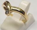 Damenring Ring 585 er Gold 14 Karat Goldring mit Brillant 0,03 Ct Brillantring -