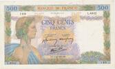 Frankreich 500 Francs Banknote Geldschein Cinq Francs Banque de France -