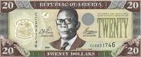 Liberia 20 Dollars Banknote Geldschein -