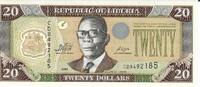 Liberia 20 Dollars Banknote Geldschein -