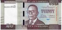 Liberia 20 Dollars Banknote Geldschein -