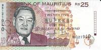 Mauritius 25 Rupees 1998 Banknote Geldschein unc 8,00 EUR prix TTC + 6,00 EUR frais d'envoi