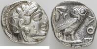 Griechische Münzen Tetradrachme Münze Attika Attica Athen Eule -
