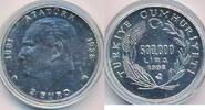 Türkei Türkiye 2 Euro 500.000 Lira Türkiye Cumhuriyeti T.C. 60. Ölüm Günü Mustafa Kemal Atatürk -