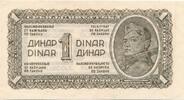 Jugoslawien 1 Dinar Geldschein Banknote -