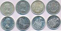 Canada 50 Cents 4 Stück Münze Elisabeth II 4x Silbermünzen -