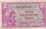 Deutschland 2 Deutsche Mark Geldschein Banknote Bank Deutscher Länder -