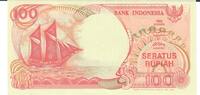 Indonesien 100 Rupiah Banknote Geldschein -