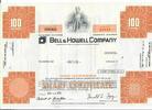 USA 100 Shares Bell & Howell Company 1974, Aktie Wertpapier -