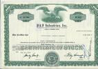 USA 100 Shares P&F Industries, Inc. 1968, Aktie Wertpapier -