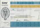USA 100 Shares American Telephone and Telegraph Company 1971, Aktie Wertpapier -
