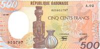 Gabon 500 Francs Banknote Geldschein -