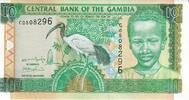 Gambia 10 Dalasis 0.D.(1996-2002) Banknote Geldschein unc 12,00 EUR prix TTC + 6,00 EUR frais d'envoi