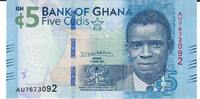 Ghana 5 Cedis 2017 Banknote Geldschein unc 10,00 EUR prix TTC + 6,00 EUR frais d'envoi