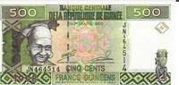 Guinea 500 Francs 1998 Banknote Geldschein unc 8,00 EUR prix TTC + 6,00 EUR frais d'envoi
