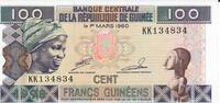 Guinea 100 Francs 1998 Banknote Geldschein unc 8,00 EUR prix TTC + 6,00 EUR frais d'envoi