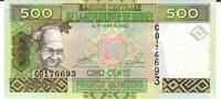 Guinea 500 Francs 2006 Banknote Geldschein unc 8,00 EUR prix TTC + 6,00 EUR frais d'envoi