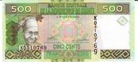 Guinea 500 Francs 2012 Banknote Geldschein unc 8,00 EUR prix TTC + 6,00 EUR frais d'envoi
