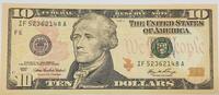 USA - Vereinigte Staaten v. Amerika $ 10 Dollars Geldschein Banknote -