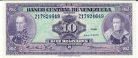 Venezuela 10 Bolivares Banknote Geldschein -